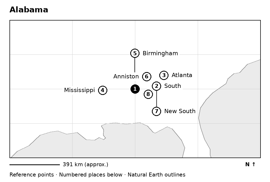 Closer orientation map for Alabama