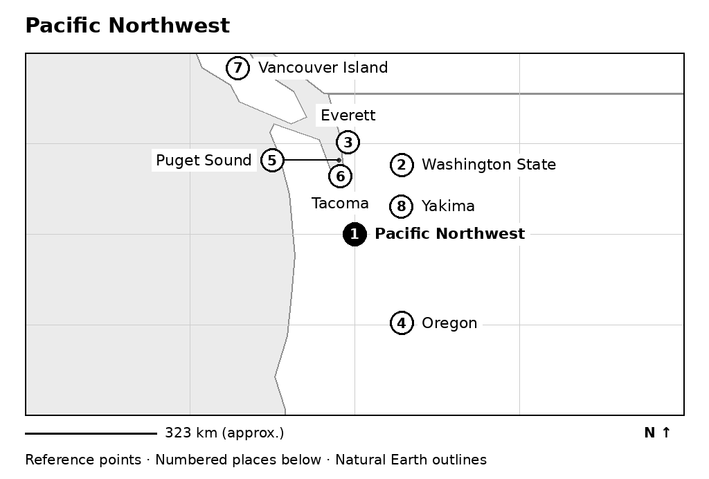 Closer orientation map for Pacific Northwest