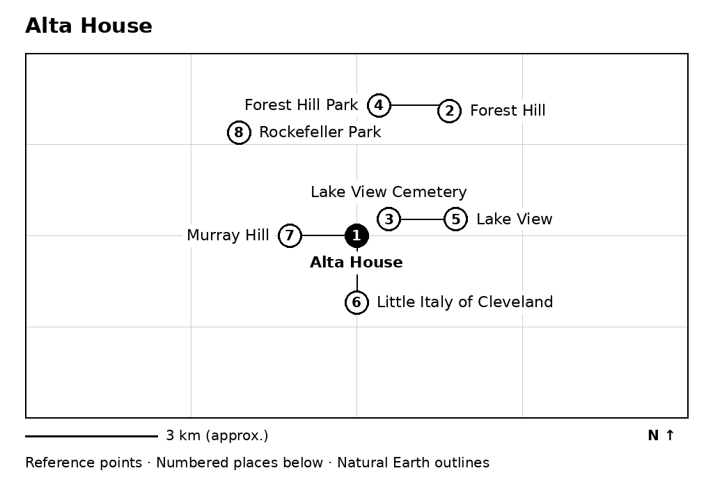 Closer orientation map for Alta House