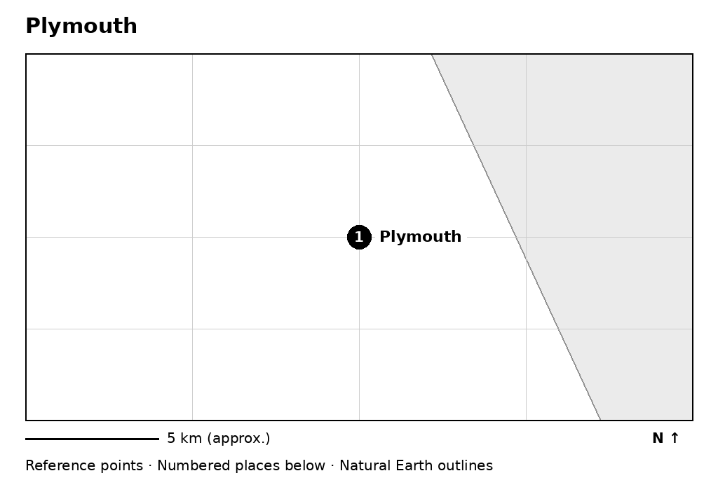 Closer orientation map for Plymouth