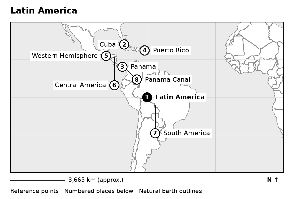 Closer orientation map for Latin America