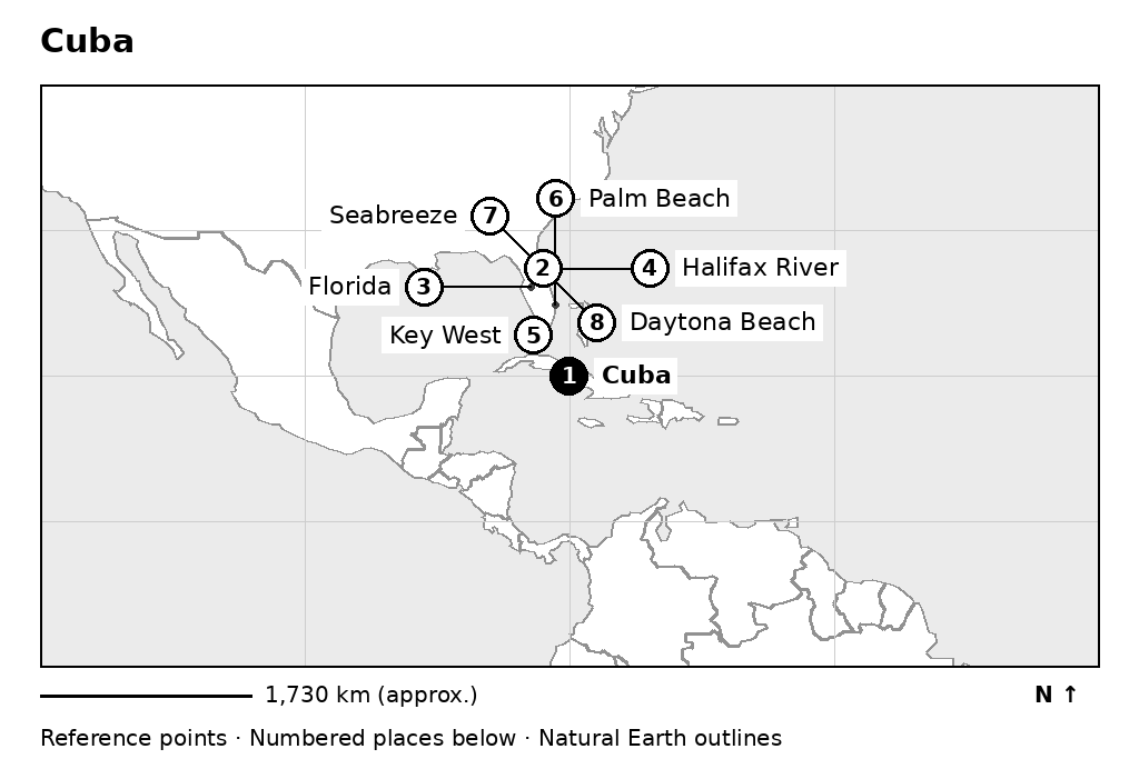 Closer orientation map for Cuba