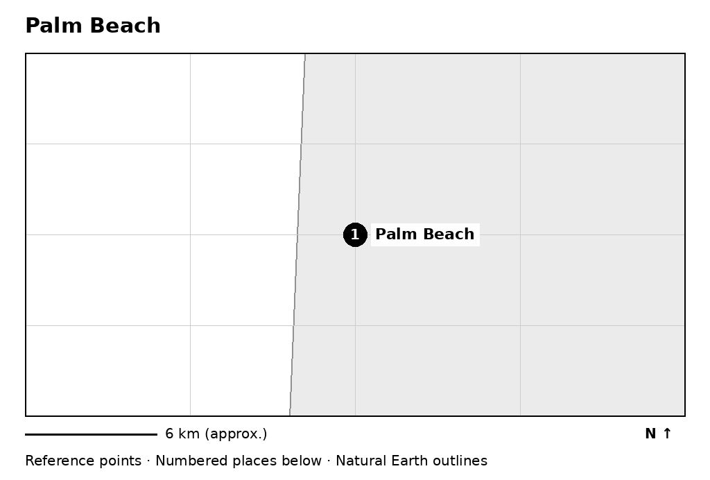 Closer orientation map for Palm Beach