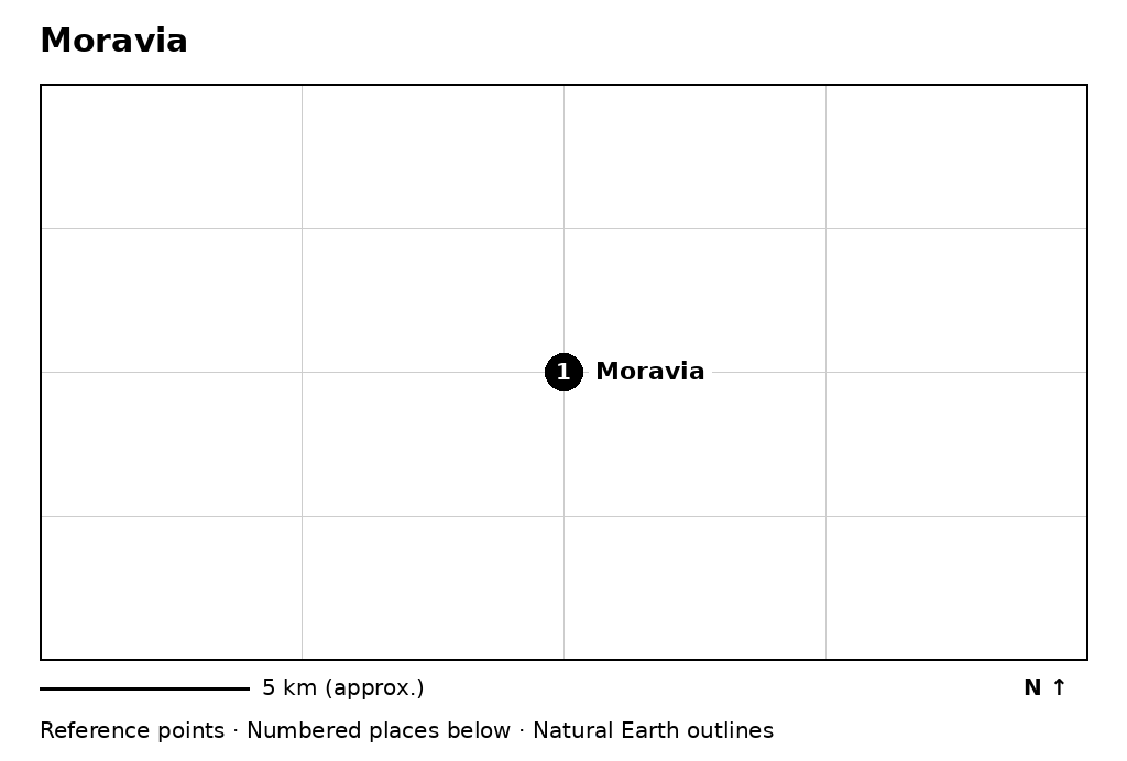 Closer orientation map for Moravia