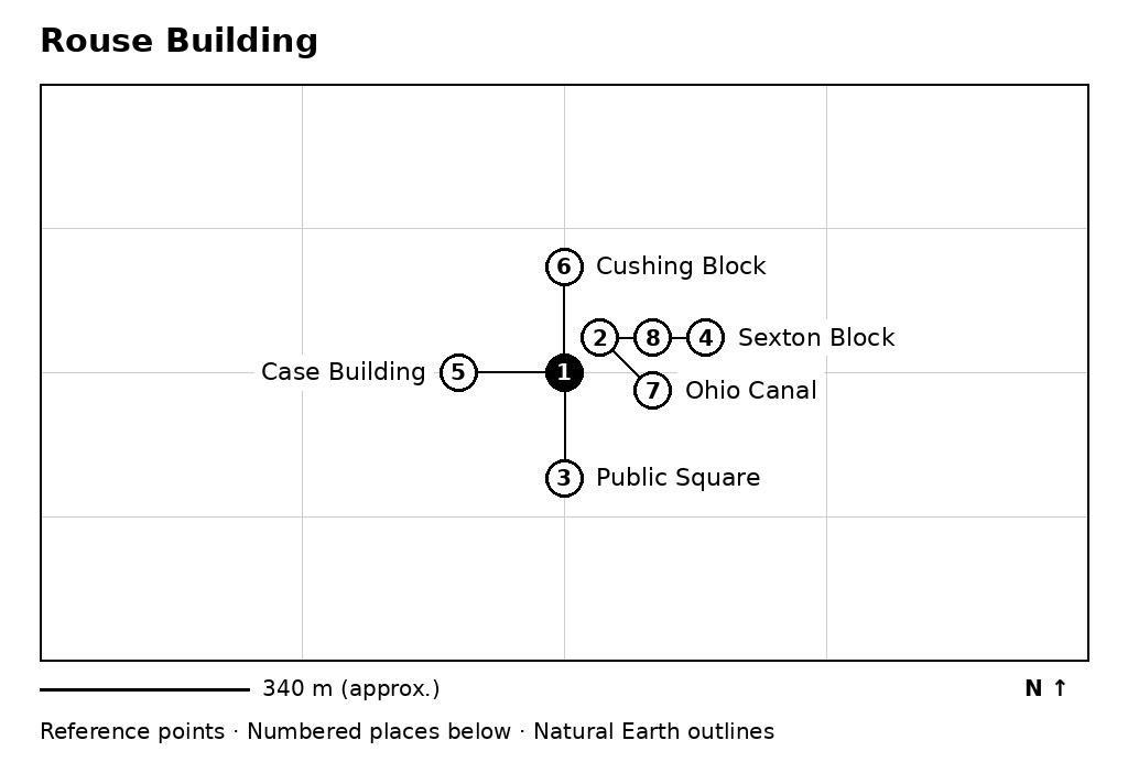 Closer orientation map for Rouse Building