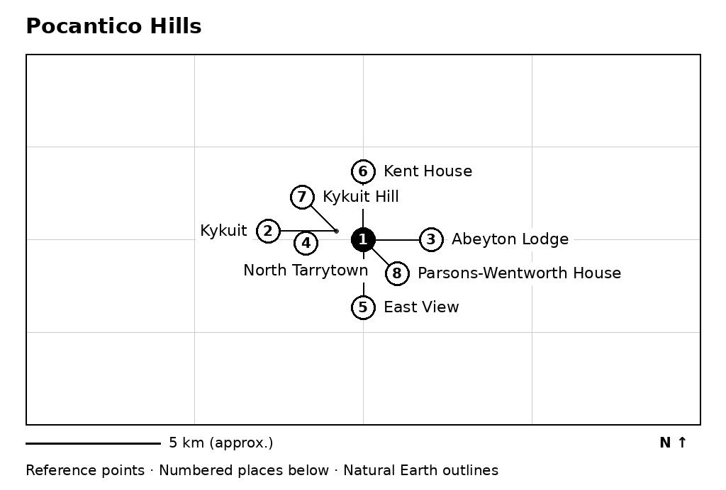 Closer orientation map for Pocantico Hills