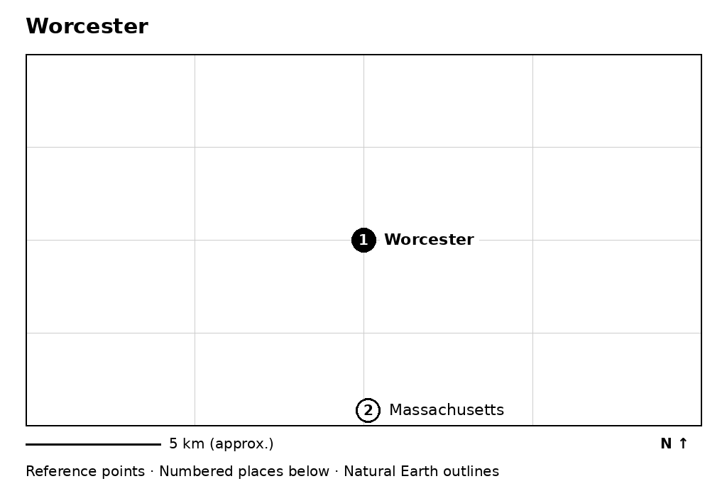 Closer orientation map for Worcester