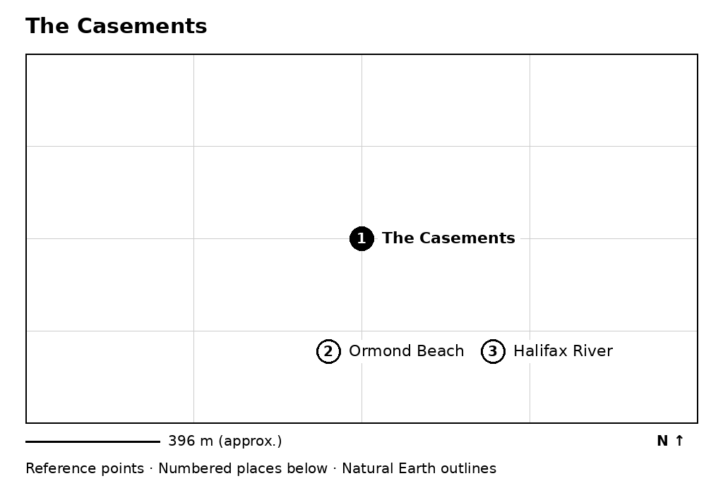 Closer orientation map for The Casements