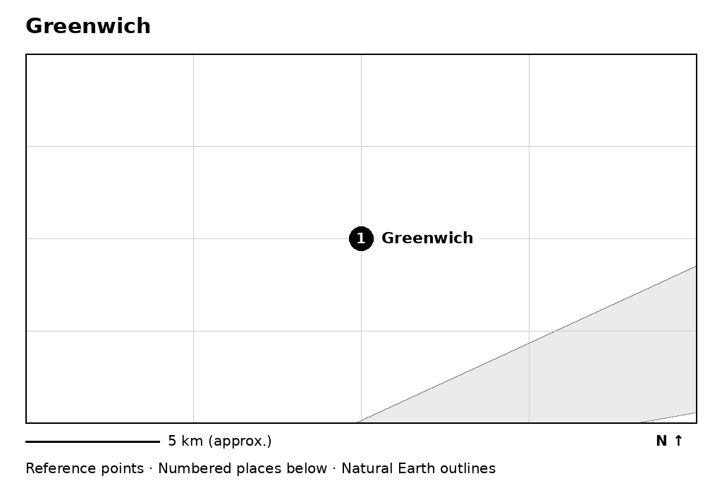 Closer orientation map for Greenwich