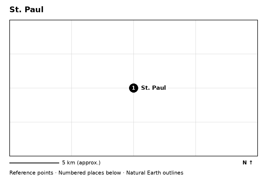 Closer orientation map for St. Paul