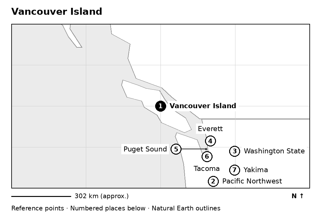 Closer orientation map for Vancouver Island