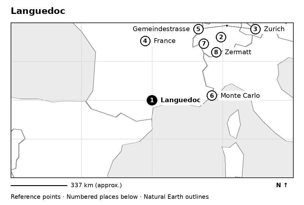 Closer orientation map for Languedoc