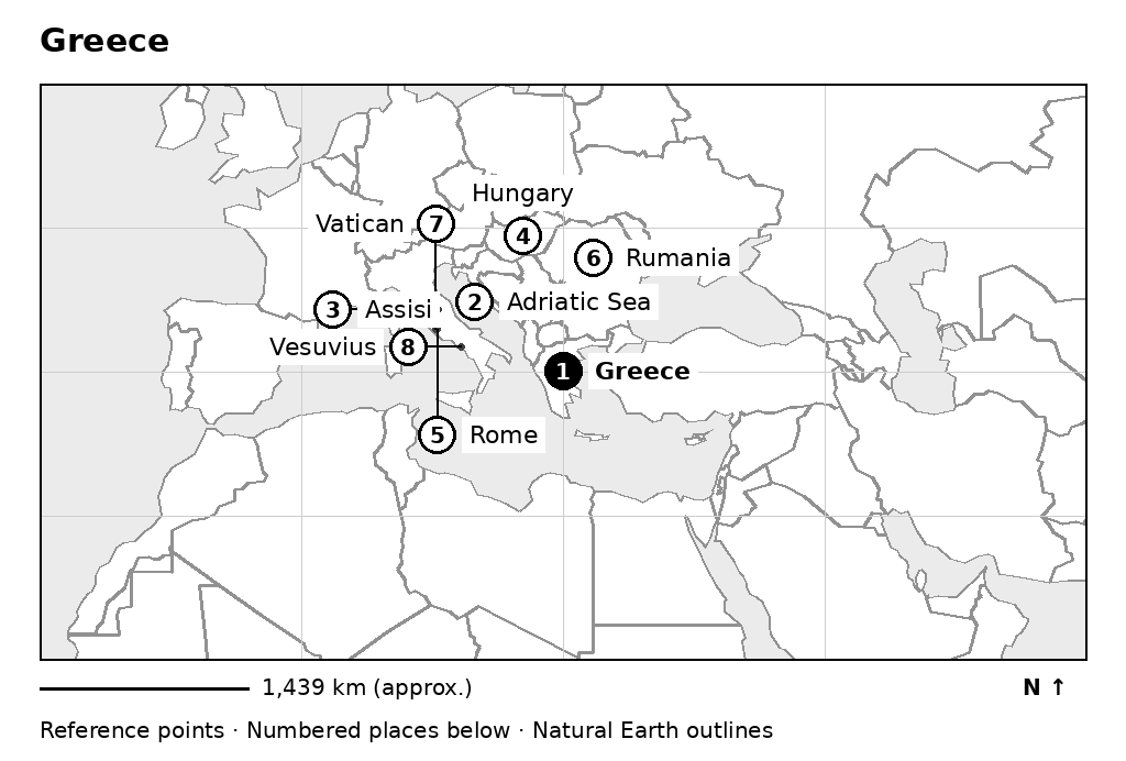 Closer orientation map for Greece