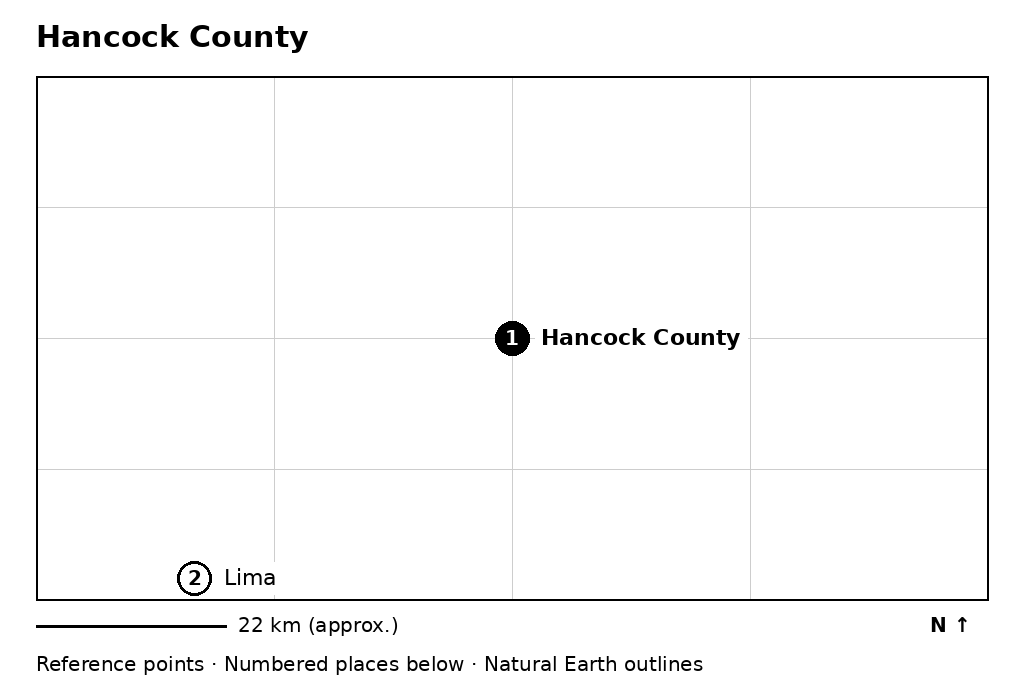 Closer orientation map for Hancock County