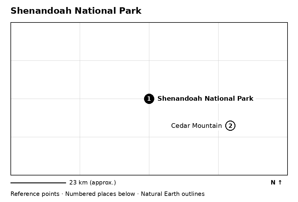 Closer orientation map for Shenandoah National Park