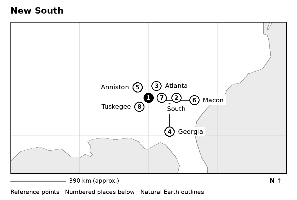 Closer orientation map for New South